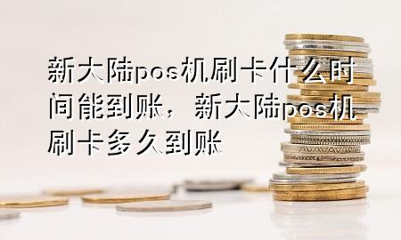 新大陆pos机刷卡什么时间能到账，新大陆pos机刷卡多久到账