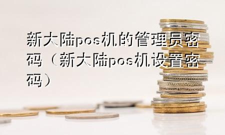 新大陆pos机的管理员密码（新大陆pos机设置密码）