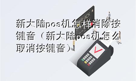 新大陆pos机怎样消除按键音（新大陆pos机怎么取消按键音）