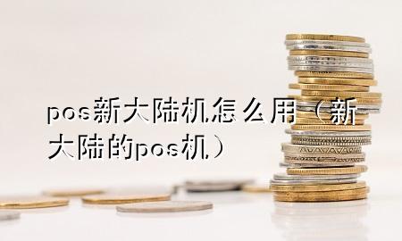 pos新大陆机怎么用（新大陆的pos机）